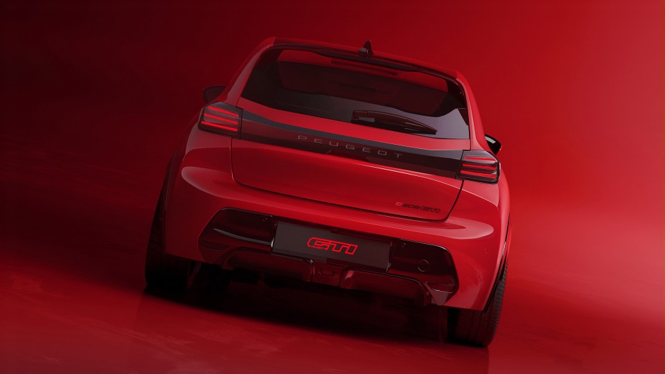 Photo face arrière Peugeot e 208 GTi II (2025)