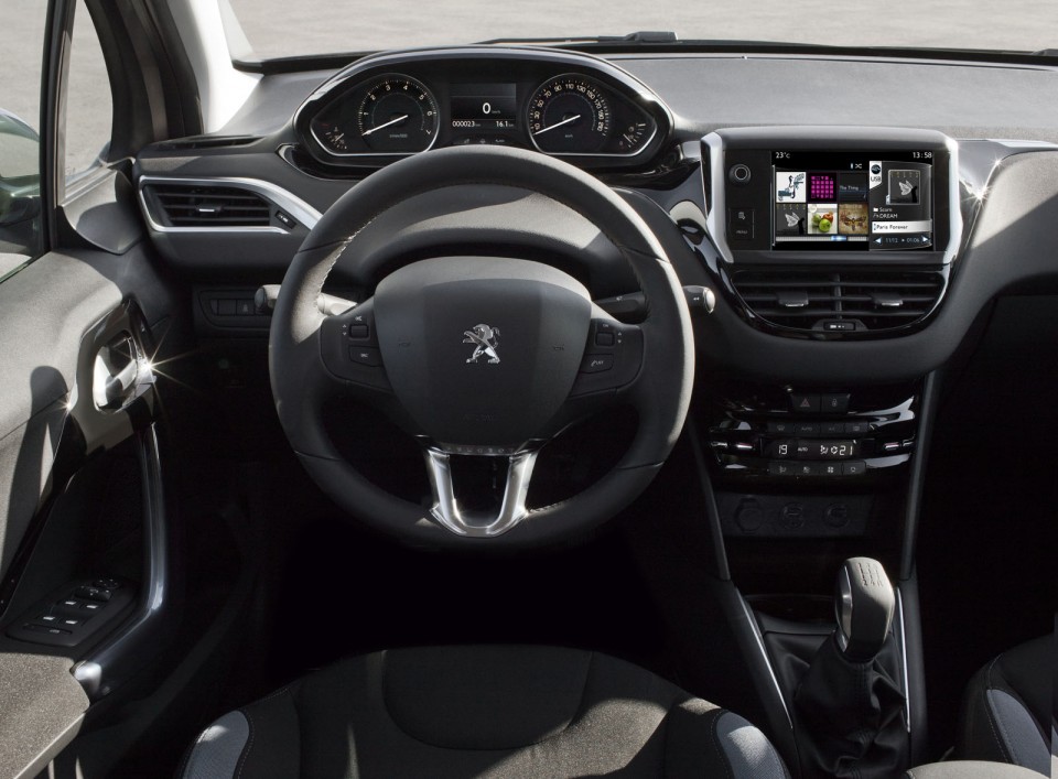 Intérieur Peugeot 208 I Allure Maille 3D Ekmet Noir/Bleu - 1-034