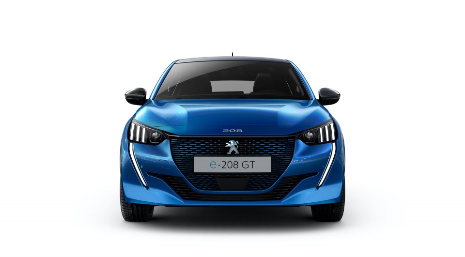 Photo face avant Peugeot e-208 II GT (2019)