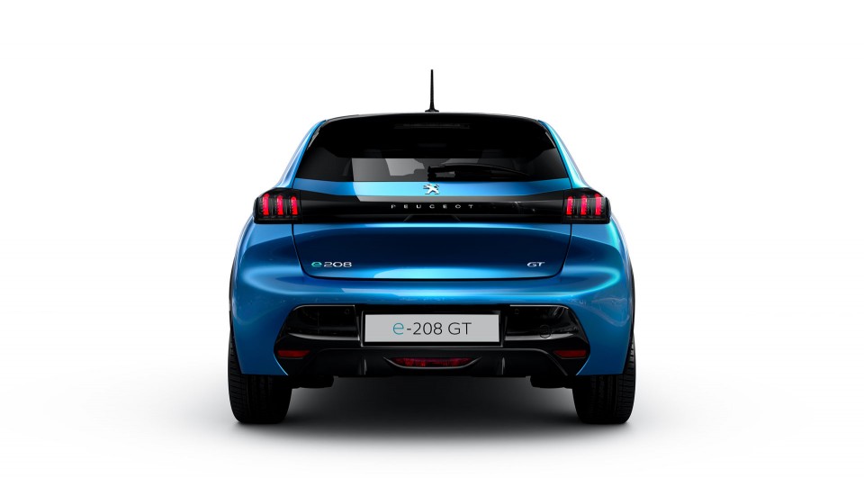 Photo face arrière Peugeot e-208 II GT (2019)