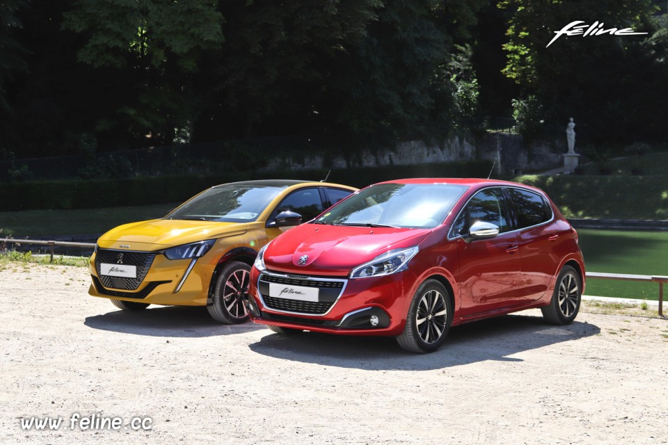 Photo comparatif Peugeot 208 I Allure et Peugeot 208 II GT Line