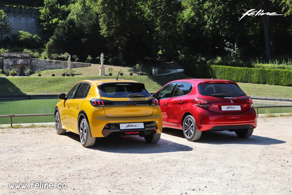 Photo comparatif Peugeot 208 I Allure et Peugeot 208 II GT Line