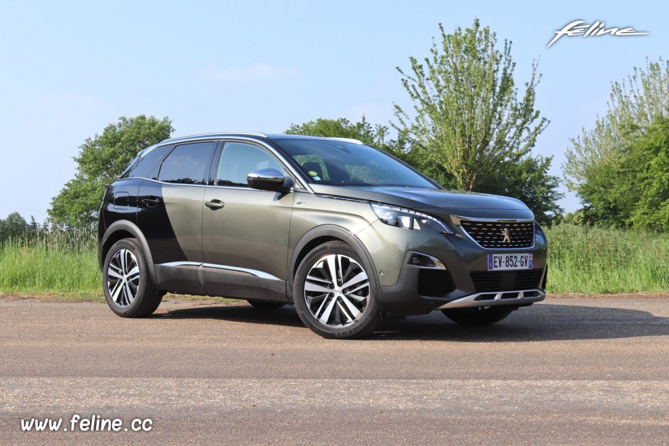 Photo 3/4 avant Peugeot 3008 II GT (2018)