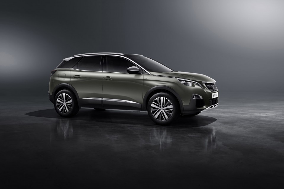 Photo officielle profil Peugeot 3008 GT Gris Amazonite (2016)