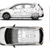 Dimensions intérieures Peugeot 3008 HYbrid4 I phase 2 (2013) - 1-009