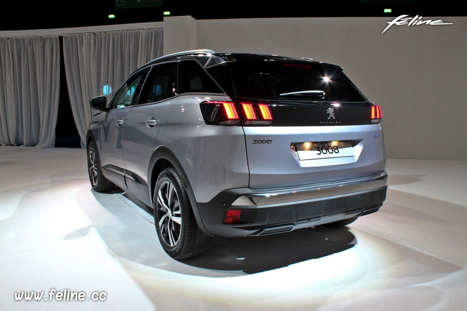 Photo Face Arri re Peugeot 3008 II Gris Artense Pr sentation Photos 