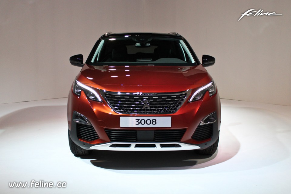 Photo face avant Peugeot 3008 II Cuprite - Présentation officie