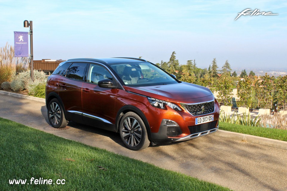 Photo 3/4 avant Peugeot 3008 Allure II Metallic Copper (2016)