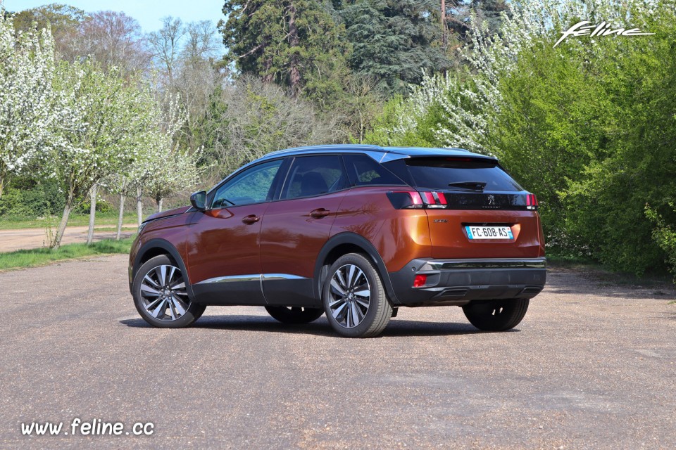 Photo 3/4 arrière Peugeot 3008 II Allure PureTech 130 EAT8 (201