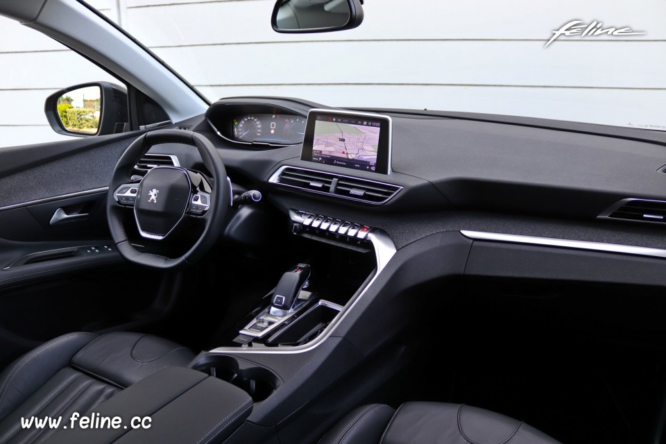 Photo intérieur cuir Nappa noir Mistral Peugeot 3008 II Allure
