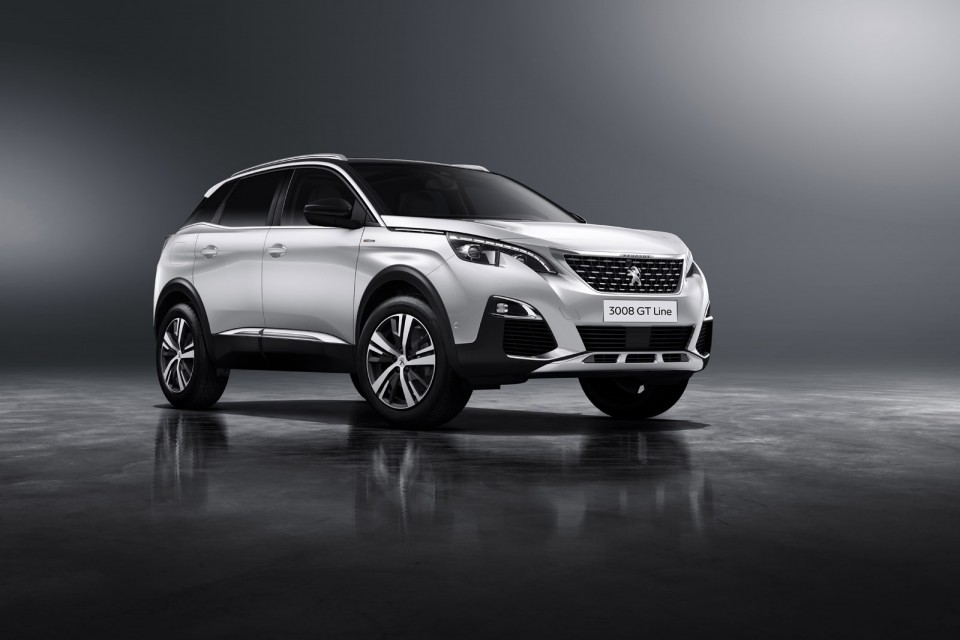 Photo officielle 3/4 avant Peugeot 3008 GT Line (2016)