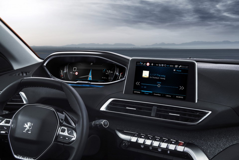 Photo écran tactile et combiné numérique Peugeot 3008 II (201