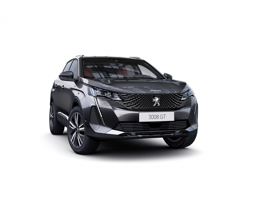 Photo officielle Peugeot 3008 II restylée Gris Platinium (2020)