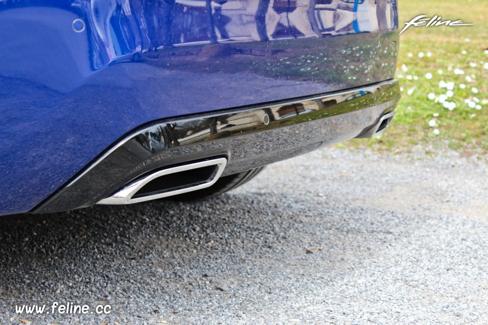 Photo double canule d'échappement Peugeot 308 GT Bleu Magnetic