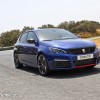 Photo essai 3/4 avant Peugeot 308 GTi restylée Coupe Franche Bl