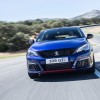 Photo face avant dynamique Peugeot 308 GTi restylée Coupe Franc