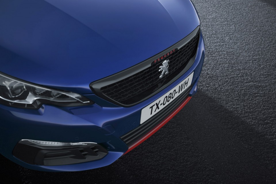 Photo officielle calandre avant Peugeot 308 GTi restylée (2017)