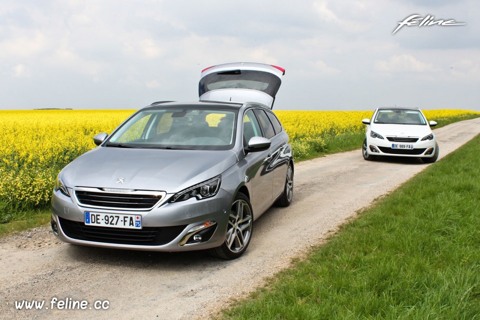 Photo Essai Peugeot 308 SW II Féline Gris Artense & Allure Blanc Nacré