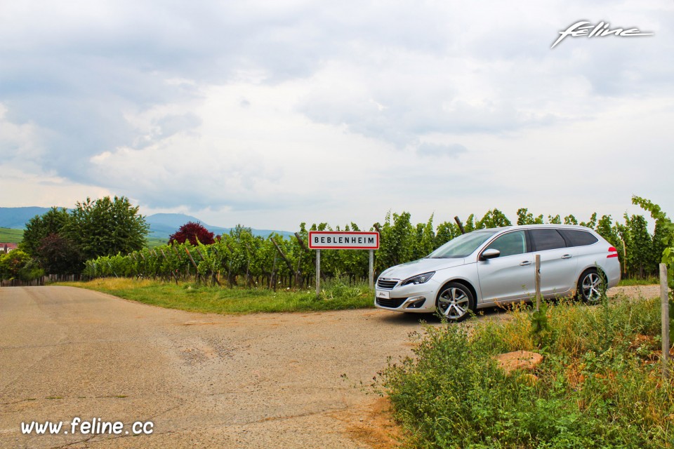 Photo essai Alsace Peugeot 308 SW II Féline Gris Aluminium - 2.0 BlueHDi 150 EAT6