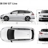 Principales dimensions extérieures (mm) Peugeot 308 SW GT Line