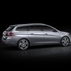 Photo 3/4 arrière Peugeot 308 SW II Gris Artense (fond noir) - 1-003