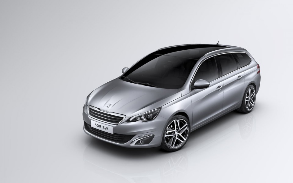 Photo officielle Peugeot 308 SW II Gris Artense (fond blanc) - 1-007