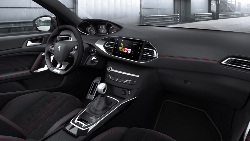 Photo intérieur TEP & Alcantara Noir Peugeot 308 SW restylée (