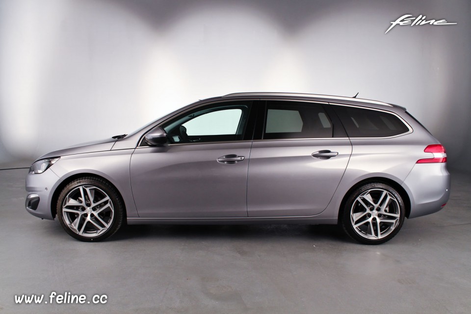 Photo profil gauche Peugeot 308 break SW II Féline Gris Artense