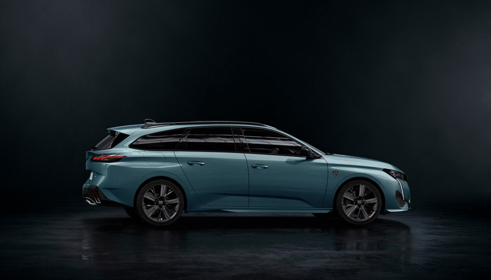Photo officielle profil Peugeot 308 SW III Bleu Avatar break (2021)