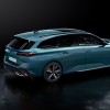 Photo officielle style 3/4 arrière Peugeot 308 SW III Bleu Avatar break (2021)