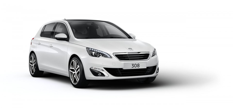 Photo 3/4 avant Peugeot 308 II Blanc Nacré - 01