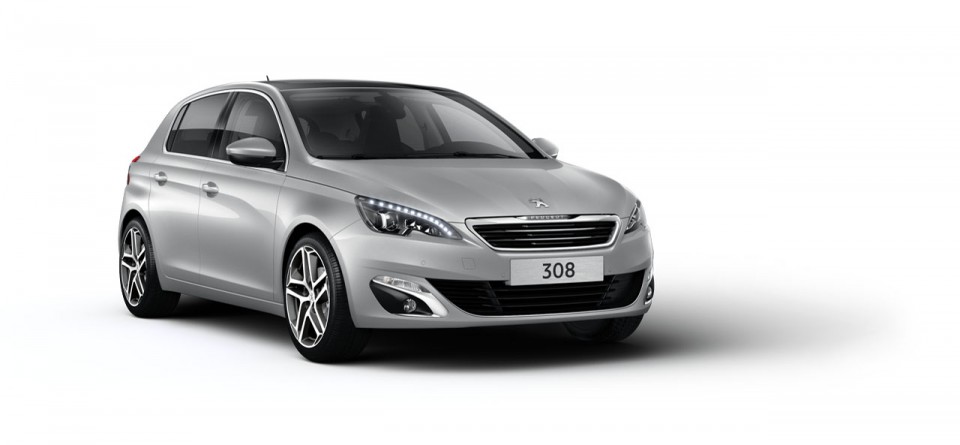 Photo 3/4 avant Peugeot 308 II Gris Aluminium - 01