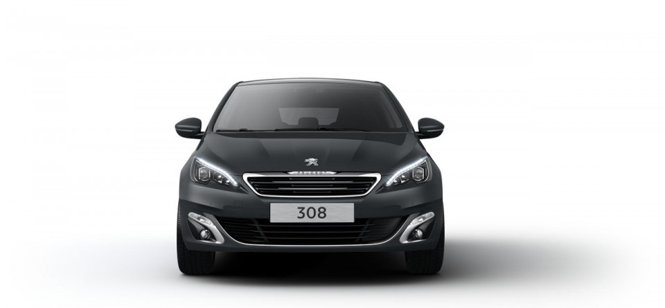 Photo face avant Peugeot 308 II Gris Hurricane - 02