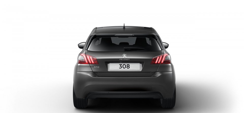 Photo vue arrière Peugeot 308 II Gris Moka - 04