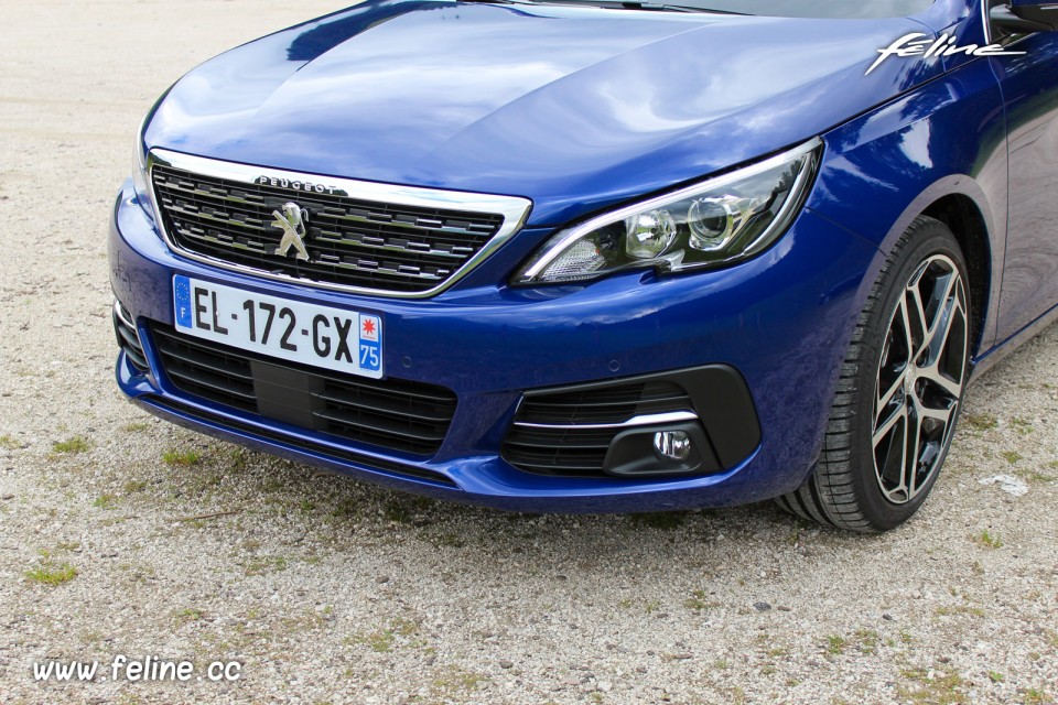 Photo bouclier avant essai Peugeot 308 II Allure restylée (2017