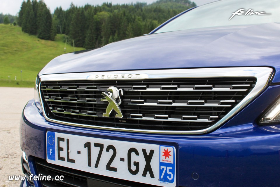 Photo calandre avant essai Peugeot 308 II Allure restylée (2017