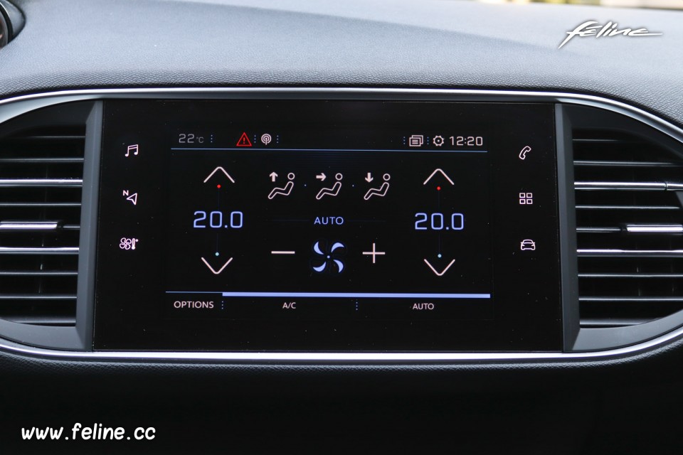 Photo climatisation écran tactile Peugeot 308 II GT Line restyl