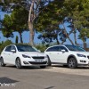 Photo essai Peugeot 308 II Féline et 508 RXH Blanc Nacré