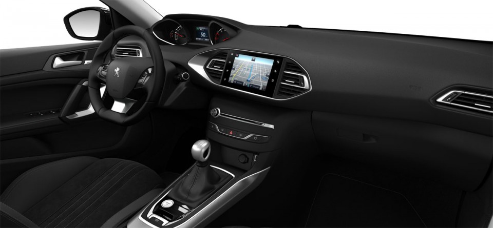 Intérieur Mi-TEP/Alcantara Noir Mistral Peugeot 308 II Féline