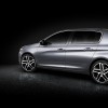 3/4 arrière Peugeot 308 II Gris Aluminium (fond noir) - 1-011