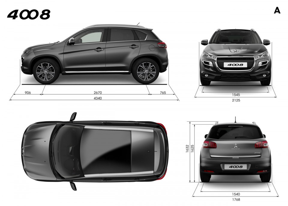 Photo dimensions extérieures Peugeot 4008 I - 2-065