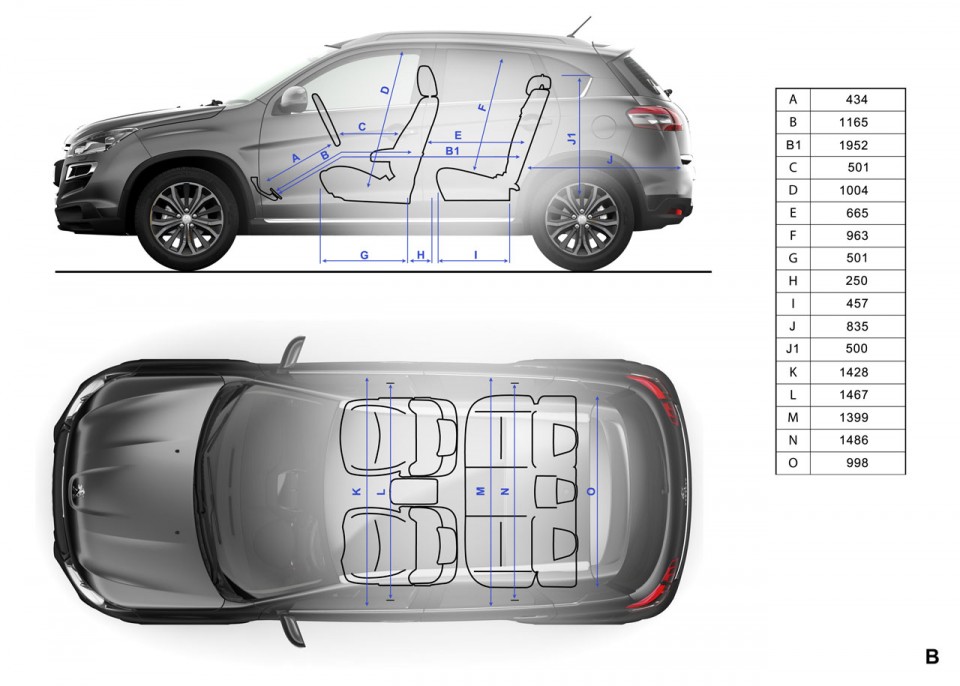 Photo dimensions intérieures Peugeot 4008 I - 2-066