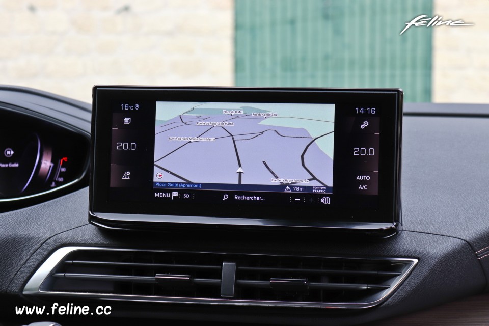 Photo navigation GPS écran tactile HD 10 Peugeot 5008 II restyl