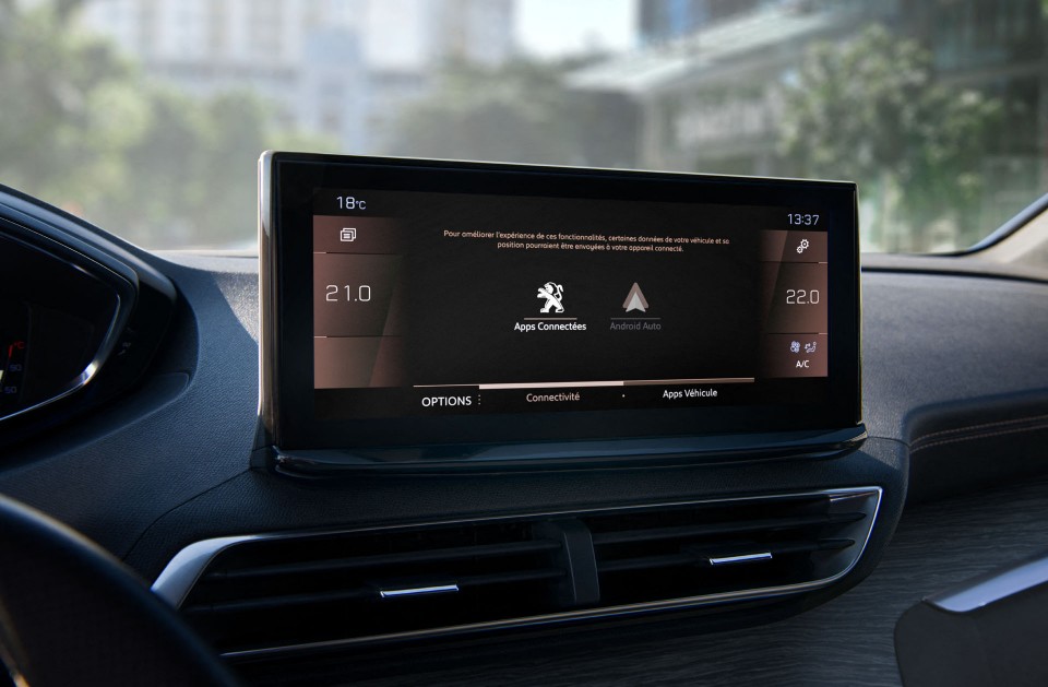 Photo écran tactile HD 10 Peugeot 5008 II restylée (2020)