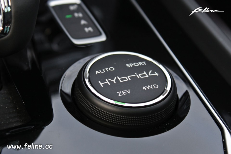 Photo sélecteur de mode hybride (HYbrid4) Peugeot 508 RXH I pha