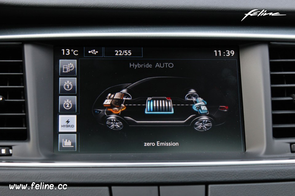 Photo écran tactile mode hybride (HYbrid4) Peugeot 508 RXH I ph
