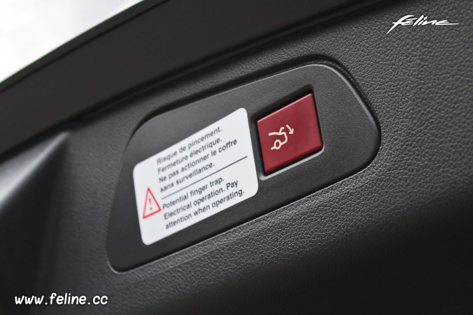 Photo bouton de fermeture de coffre électrique Peugeot 508 RXH