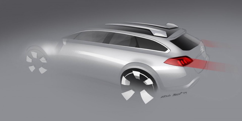 Photo officielle design sketch Peugeot 508 RXH I - 1-028
