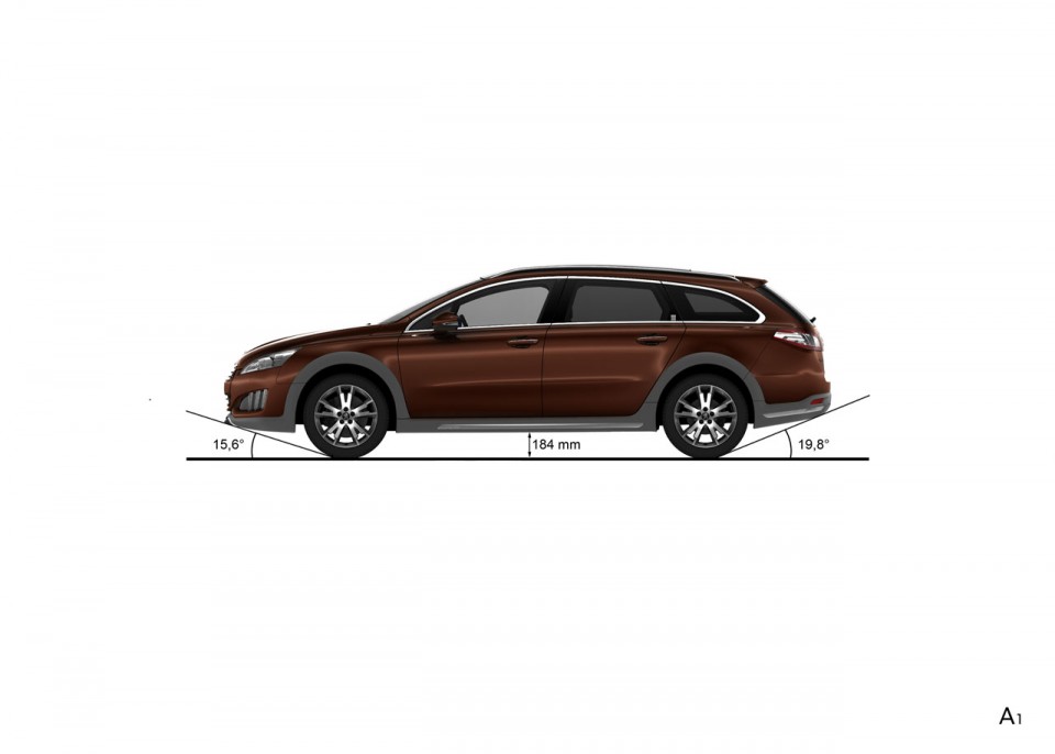 Photo porte à faux et garde au sol Peugeot 508 RXH I - 1-033