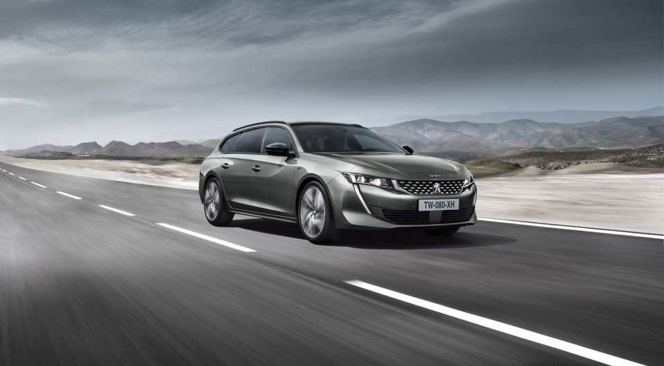 Photo route Peugeot 508 SW II Gris Amazonite (2018)